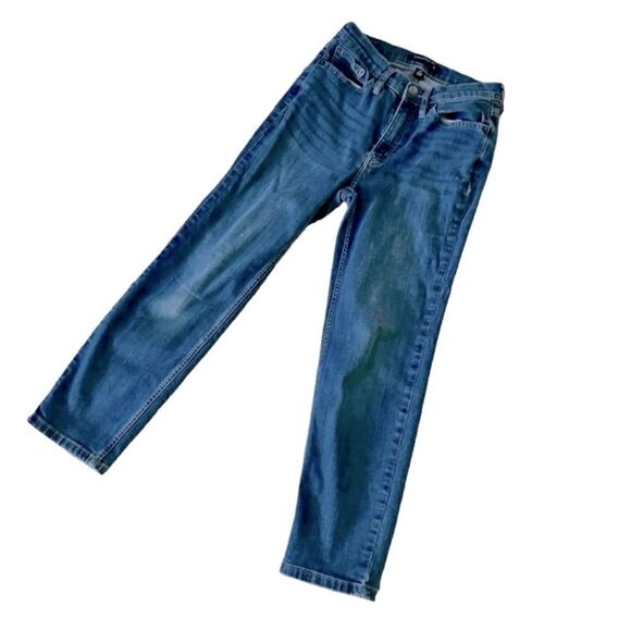 Calvin Klein Straight Leg Mid-Rise Denim Blue Jeans Size 4/27 - Picture 1 of 11